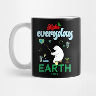 happy funny  earth day 2024 gift april 22 Cute Teacher  Lover Rainbow Mug